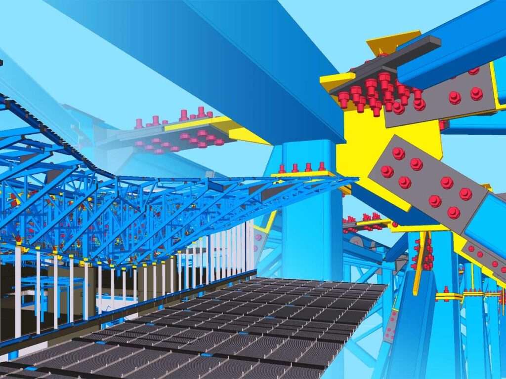 Steel detailing in Tekla Structures